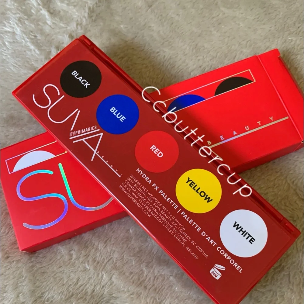 Suva Beauty UV Hydra Liner FX Cake EyeLiner Palette Primaries BNIB